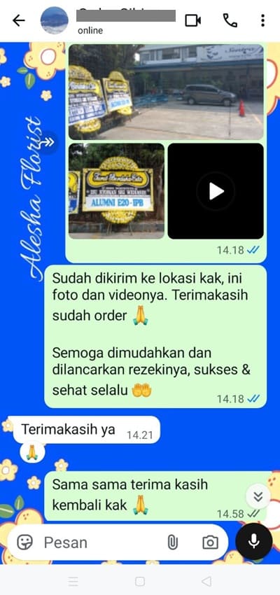 Testimoni pengiriman karangan bunga ikut belasungkawa Jakarta Barat
